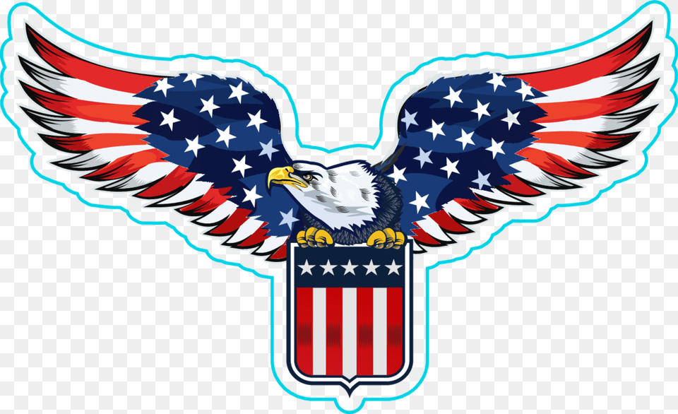 Transparent Us Flag Clipart American Flag Eagle Clipart, Emblem, Symbol, Animal, Bird Png Image