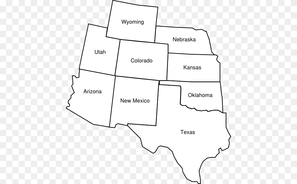 Us Map Outline Map Of Colorado And Surrounding States, Chart, Plot, Diagram Free Transparent Png