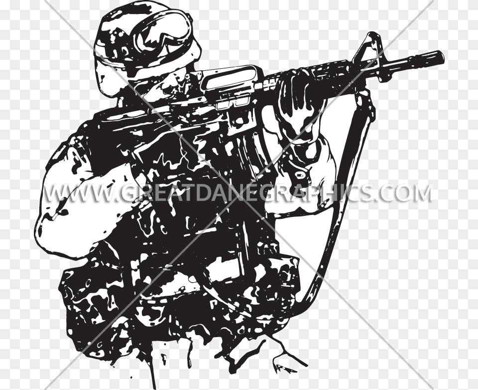 Transparent Us Soldier Clipart Vector Soldier Us, Firearm, Weapon, Gun, Rifle Free Png Download