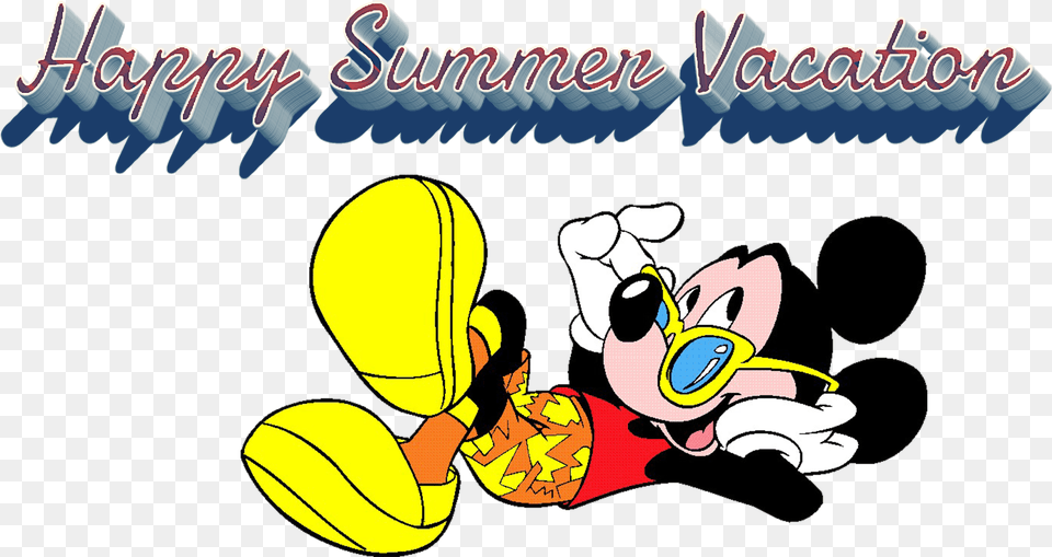 Transparent Vacation Mickey Mouse On Beach, Cartoon Free Png Download