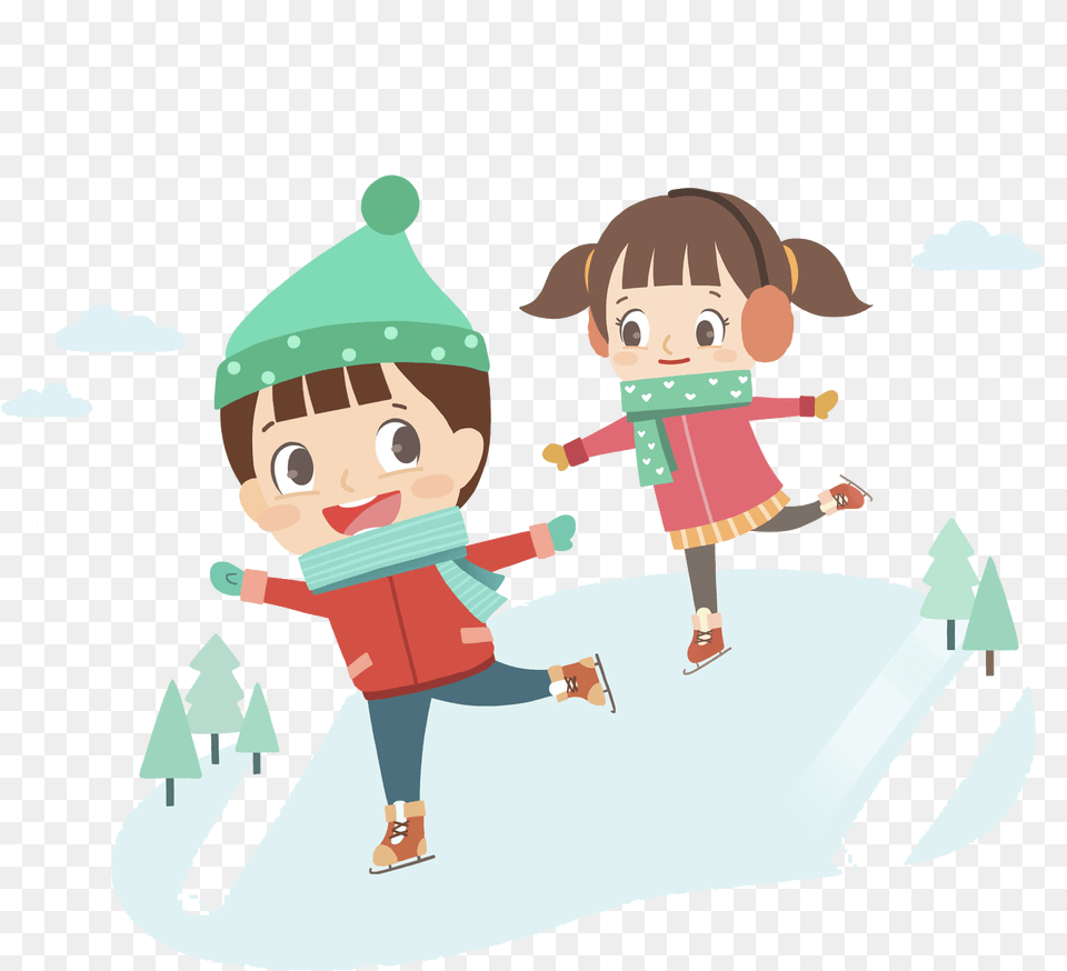 Vacation Winter Season Cartoon, Baby, Person, Face, Head Free Transparent Png