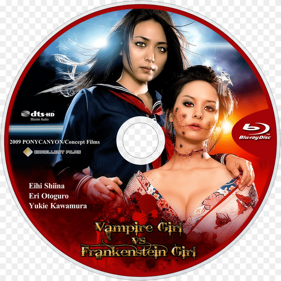 Transparent Vampire Girl Vampire Girl Vs Frankenstein Girl Poster, Disk, Dvd, Adult, Female Free Png Download