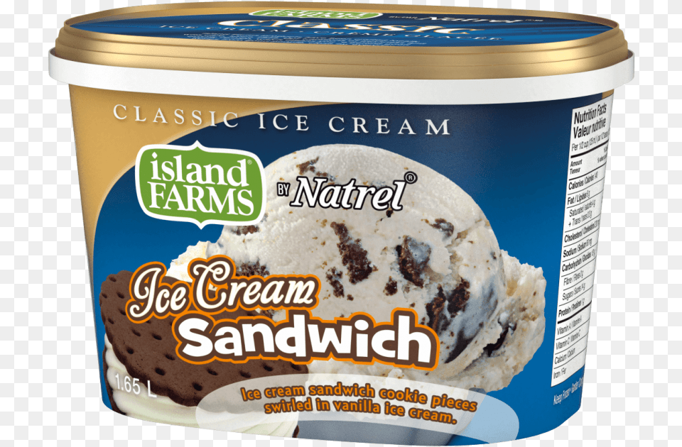 Transparent Vanilla Bean Clipart Ice Cream With Ice Cream Sandwich Pieces, Dessert, Food, Ice Cream, Frozen Yogurt Png Image