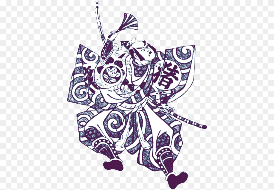 Vaporwave Gif Dibujo Tradicional Samurai Japones, Drawing, Art, Doodle, Person Free Transparent Png