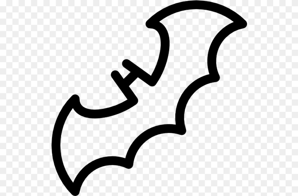 Vector Clipart For Vinyl Cutters Desenho Do Batarang, Gray Free Transparent Png