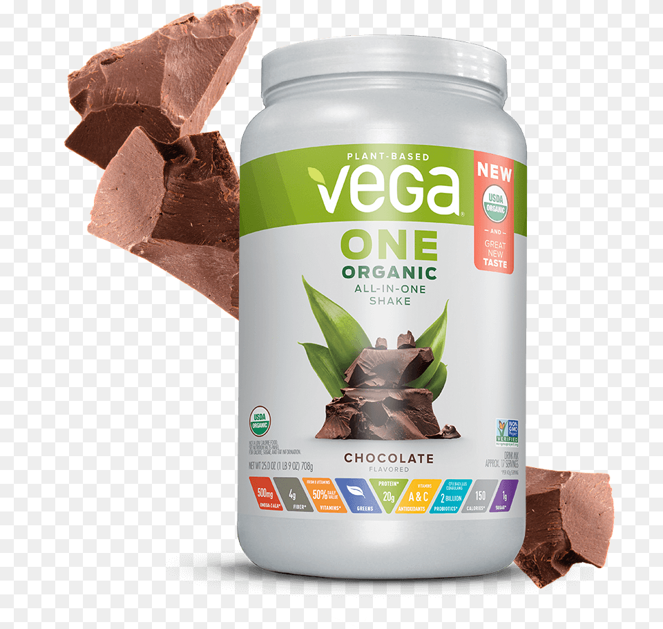 Transparent Vega Vega One Protein Powder, Herbal, Herbs, Plant, Cream Free Png