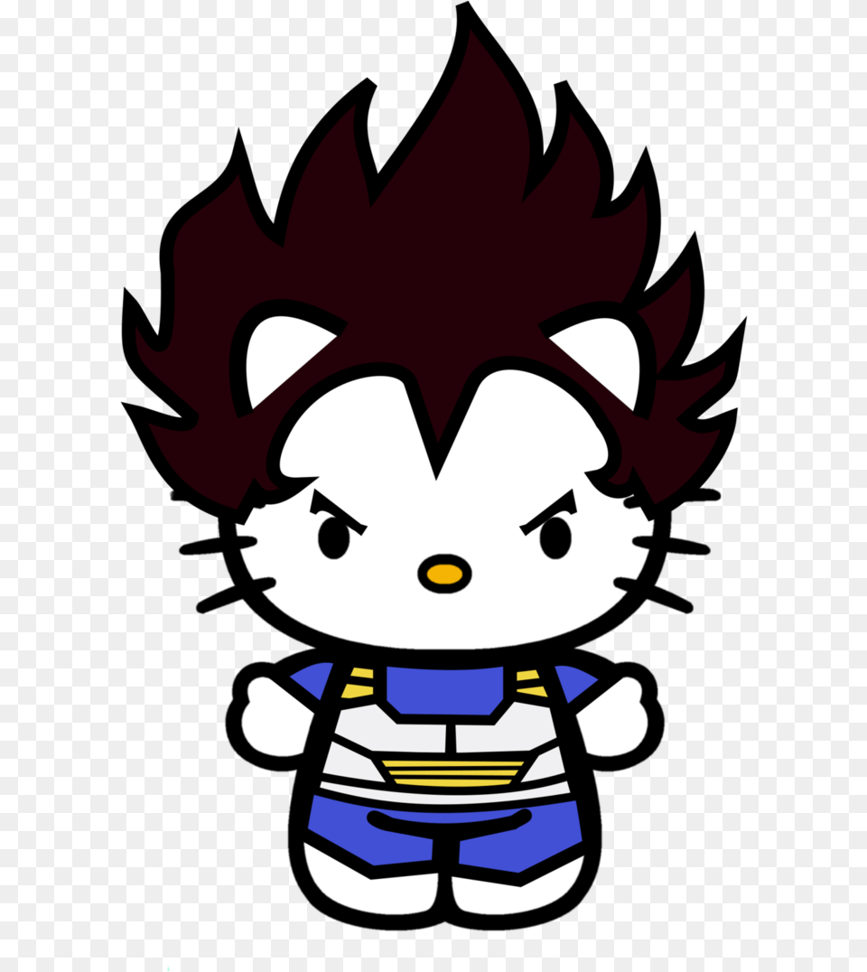 Transparent Vegeta Head Hello Kitty Um Gato, Book, Comics, Publication, Baby Png Image