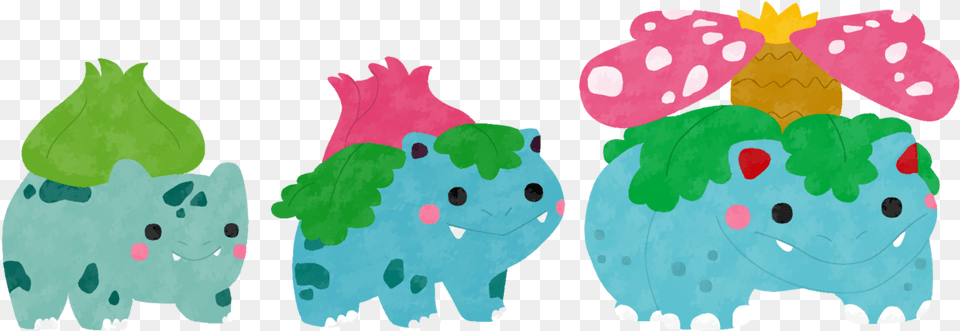 Transparent Venusaur Cartoon, Plush, Toy, Food, Sweets Png Image