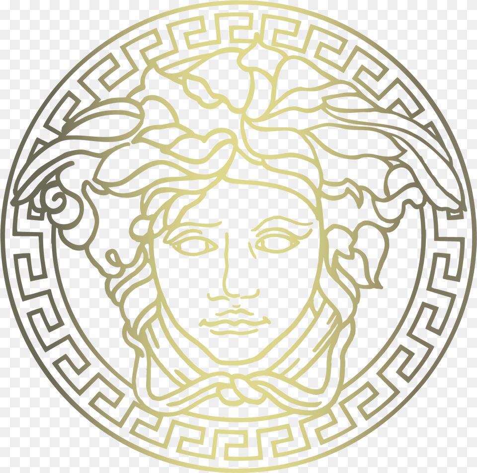 Transparent Versace Logo, Emblem, Symbol, Face, Head Png Image