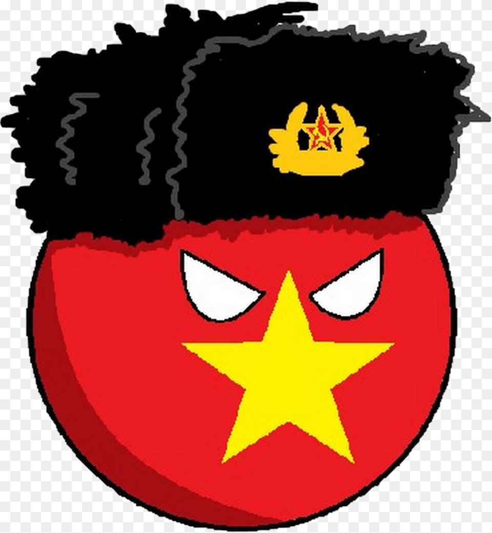 Transparent Vietnam Flag Vietnam Countryball, Person, Symbol, Face, Head Png Image
