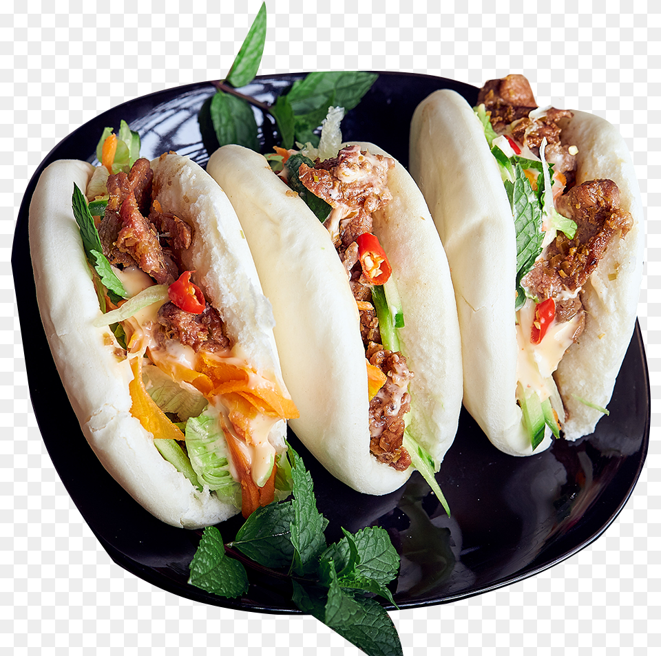 Transparent Vietnamese Food Clipart Pork Bao Buns, Food Presentation, Hot Dog, Sandwich, Bread Free Png Download