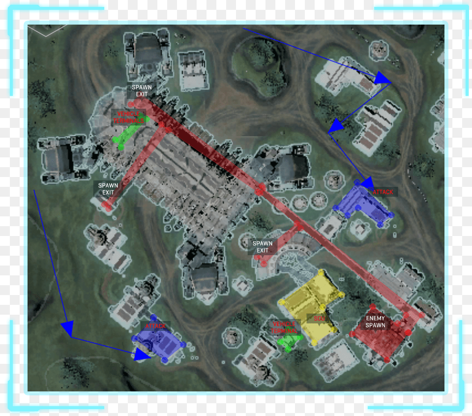 Transparent Vignette Overlay Map, Airport, Neighborhood, Airfield, Intersection Free Png Download