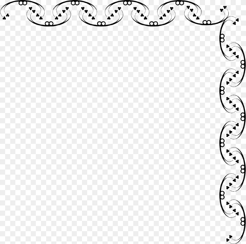 Transparent Vine Clipart Black And White Margenes Blanco Y Negro, Gray Free Png