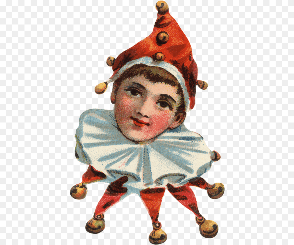 Transparent Vintage Circus Clown, Hat, Clothing, Baby, Person Png