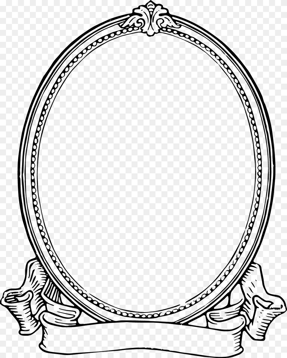 Transparent Vintage Frames Frame Black And White, Mirror, Oval, Photography Free Png