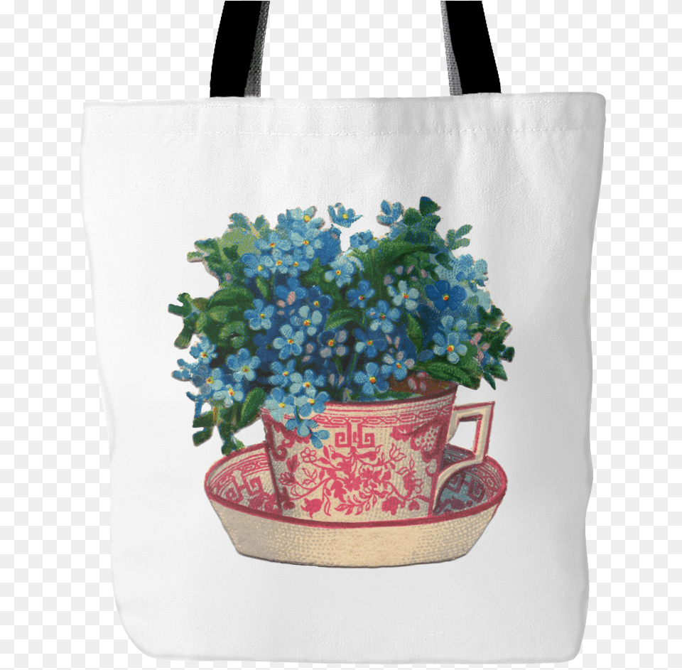 Vintage Tea Cup Tea Cup With Flowers Tattoo, Bag, Tote Bag, Accessories, Handbag Free Transparent Png
