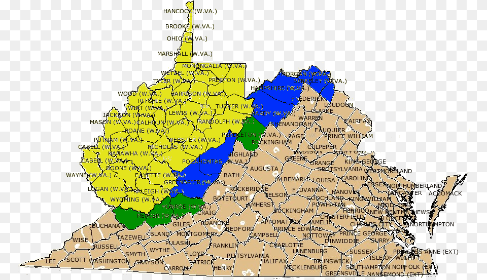 Transparent Virginia State Outline West Virginia Secession, Chart, Map, Plot, Atlas Free Png