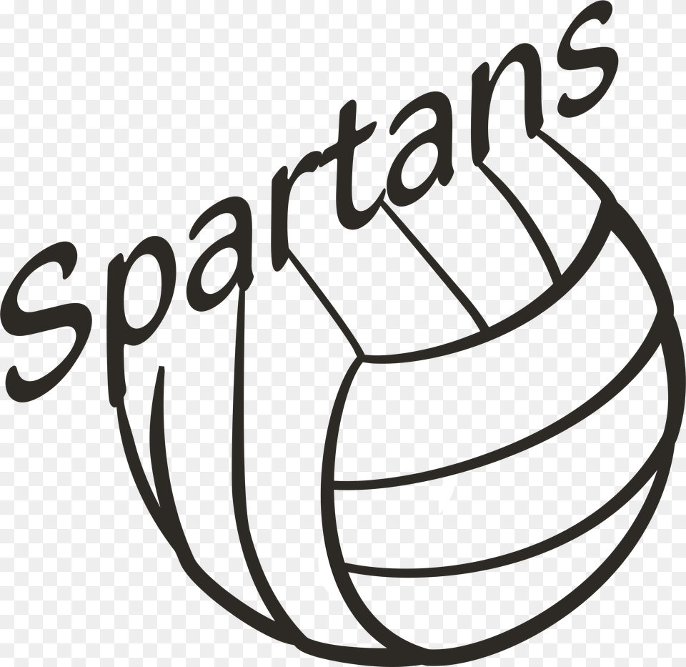 Volleyball Clipart Design Spartan Volleyball Jersey, Baseball, Baseball Glove, Clothing, Glove Free Transparent Png
