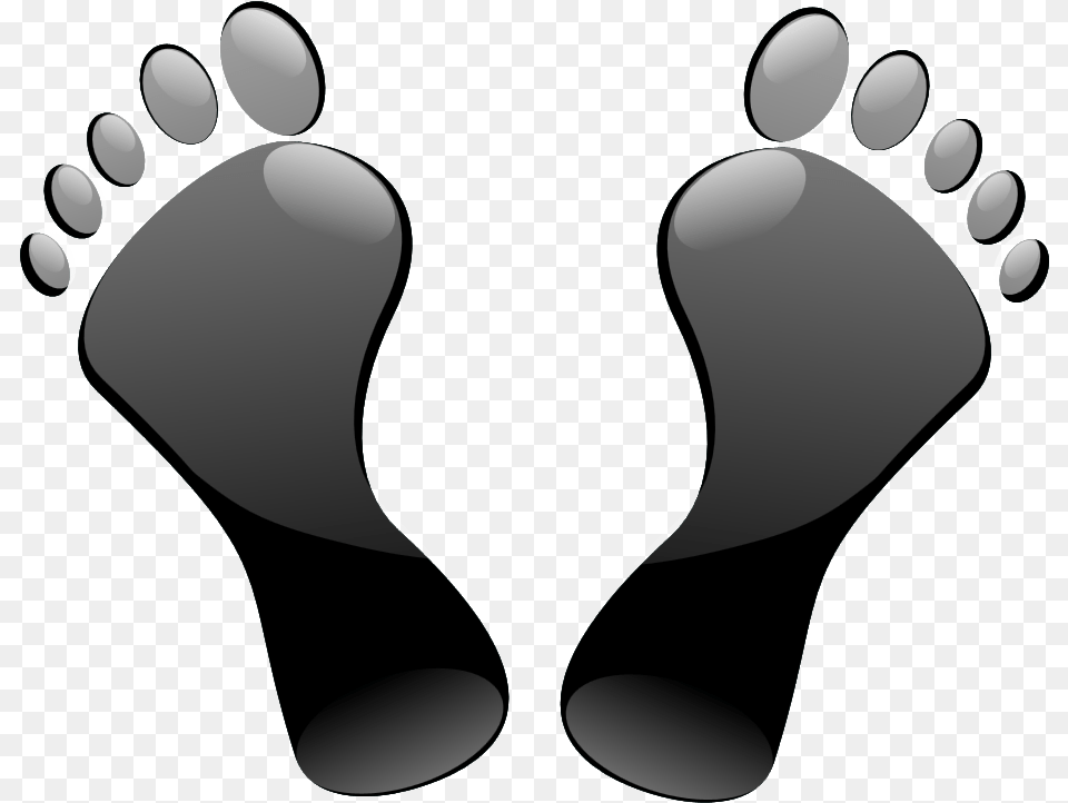 Transparent Walking Clip Art Black Foot, Footprint Png