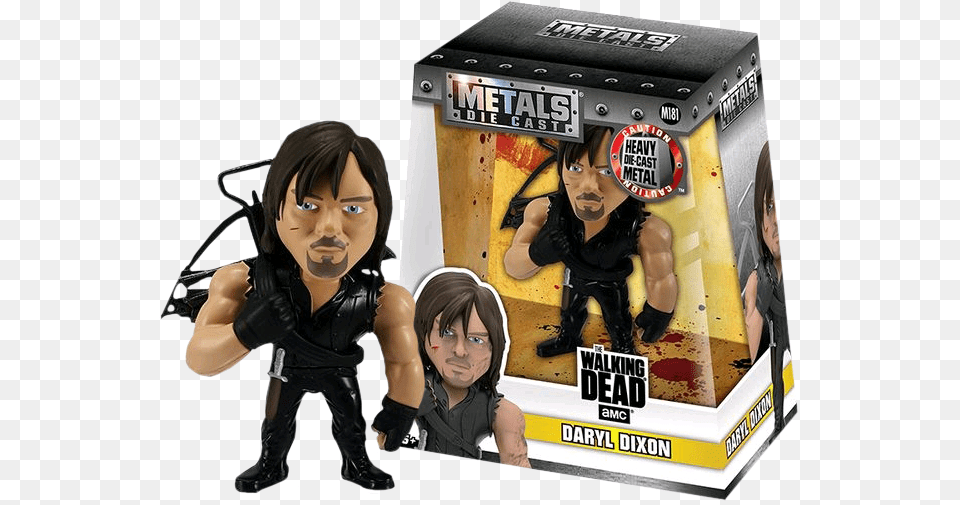 Transparent Walking Dead Daryl Metals Die Cast Twd, Person, Book, Publication, Adult Free Png Download