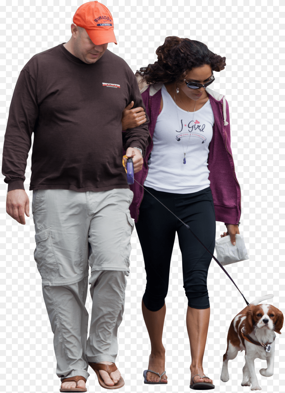 Transparent Walking Dog, Woman, Female, Man, Person Free Png Download