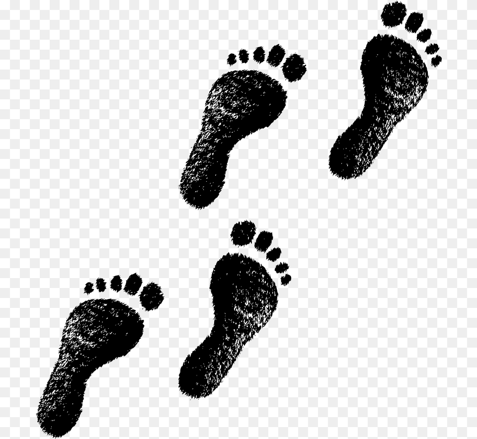 Transparent Walking Footprint Clipart Footprint, Gray Free Png