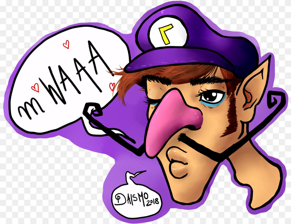 Transparent Waluigi Cartoon, Book, Comics, Publication, Purple Free Png Download