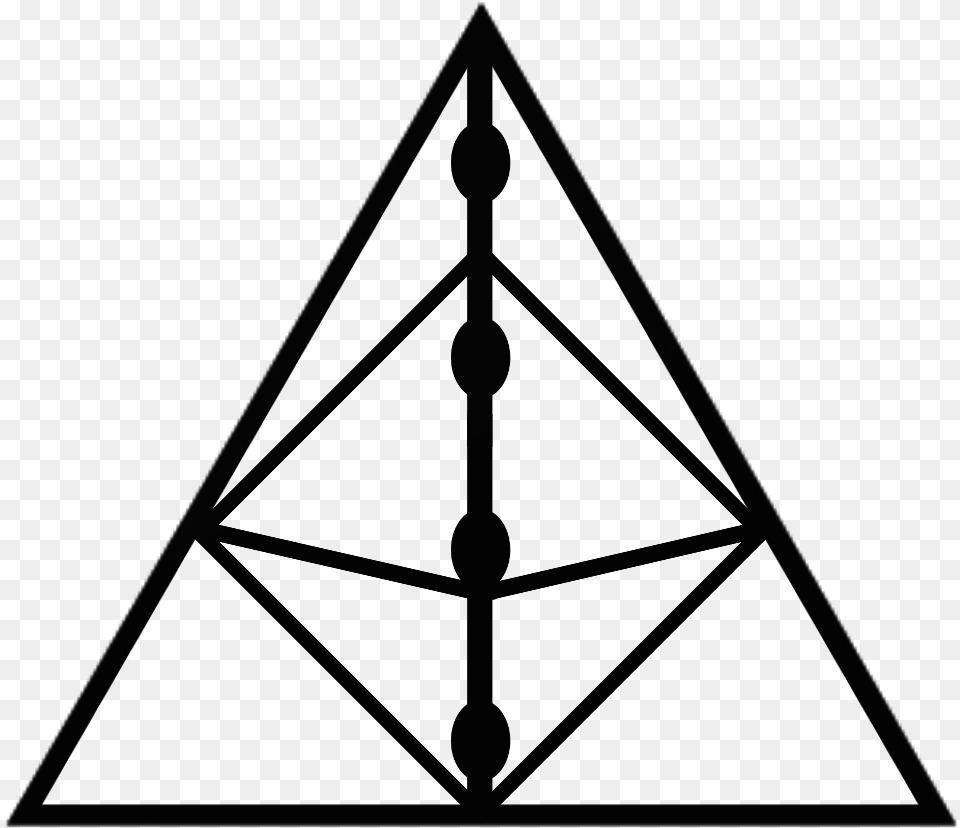 Wand Clipart Black And White Harry Potter Deathly Hallows Tattoo, Triangle Free Transparent Png
