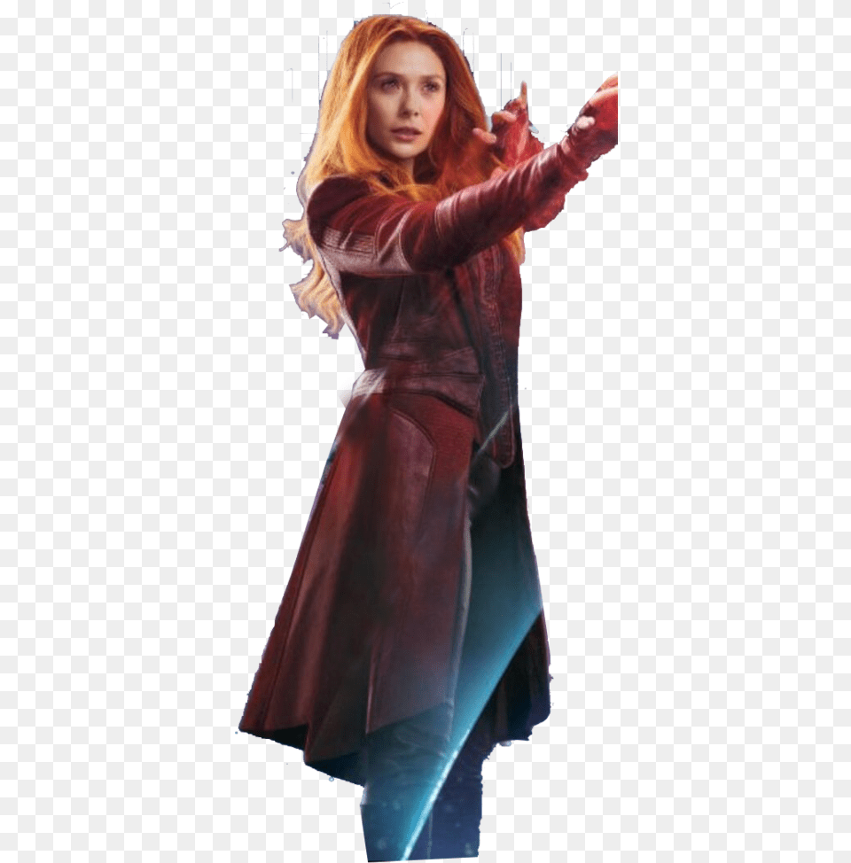Transparent Wanda Maximoff Infinity War Scarlet Witch, Adult, Person, Jacket, Female Png
