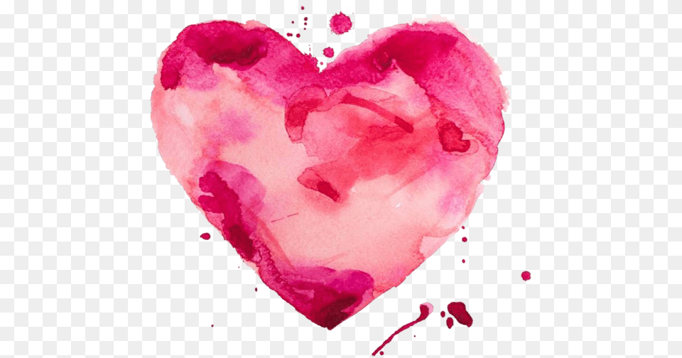 Transparent Watercolor Painting Painting Canvas Print Heart, Flower, Petal, Plant, Rose Free Png Download