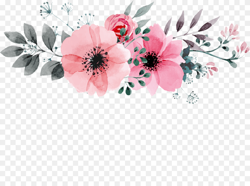Transparent Watercolour Clipart Vector Watercolor Flowers, Art, Floral Design, Flower, Graphics Free Png Download