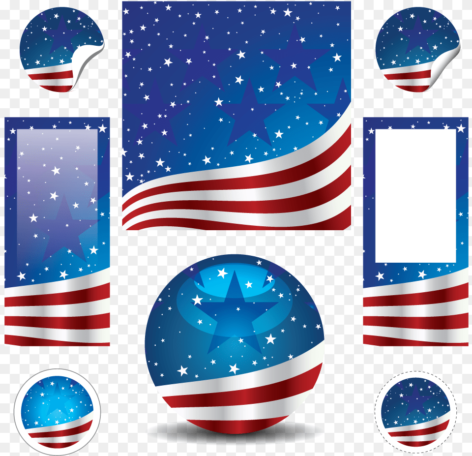 Transparent Waving Flag Clipart American Flag Vector, American Flag, Can, Tin Png