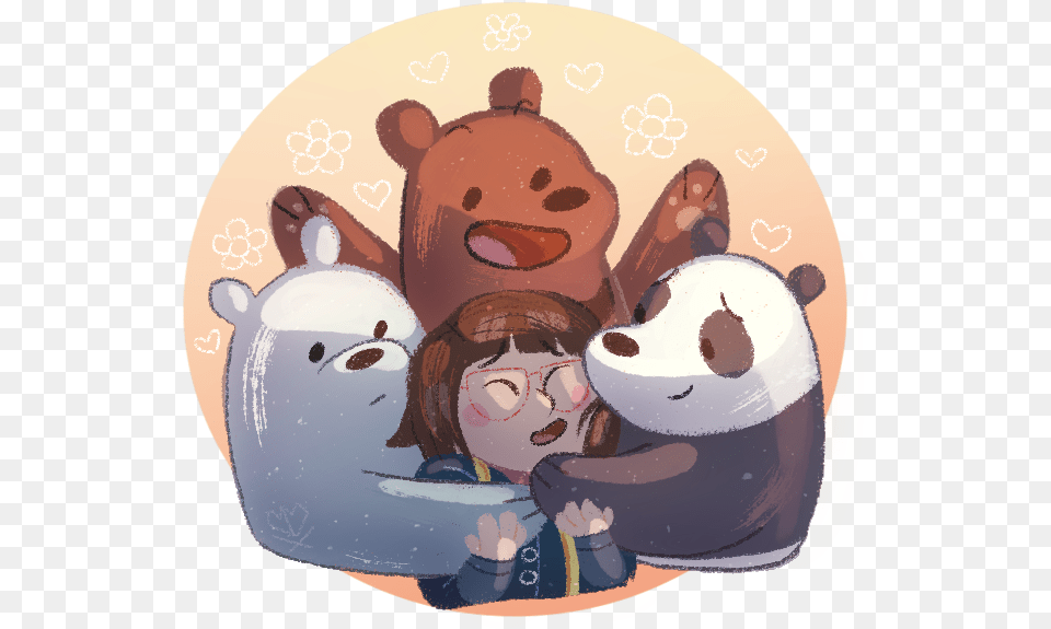 Transparent We Bare Bears We Bare Bears With Chloe, Face, Head, Person Free Png Download
