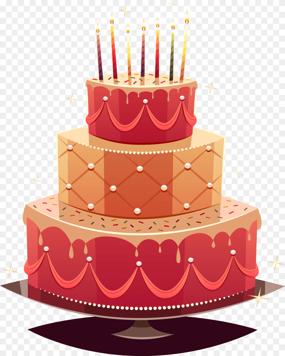 Transparent Wedding Cakes Clipart Happy Birth Day Cake, Birthday Cake, Cream, Dessert, Food Free Png Download