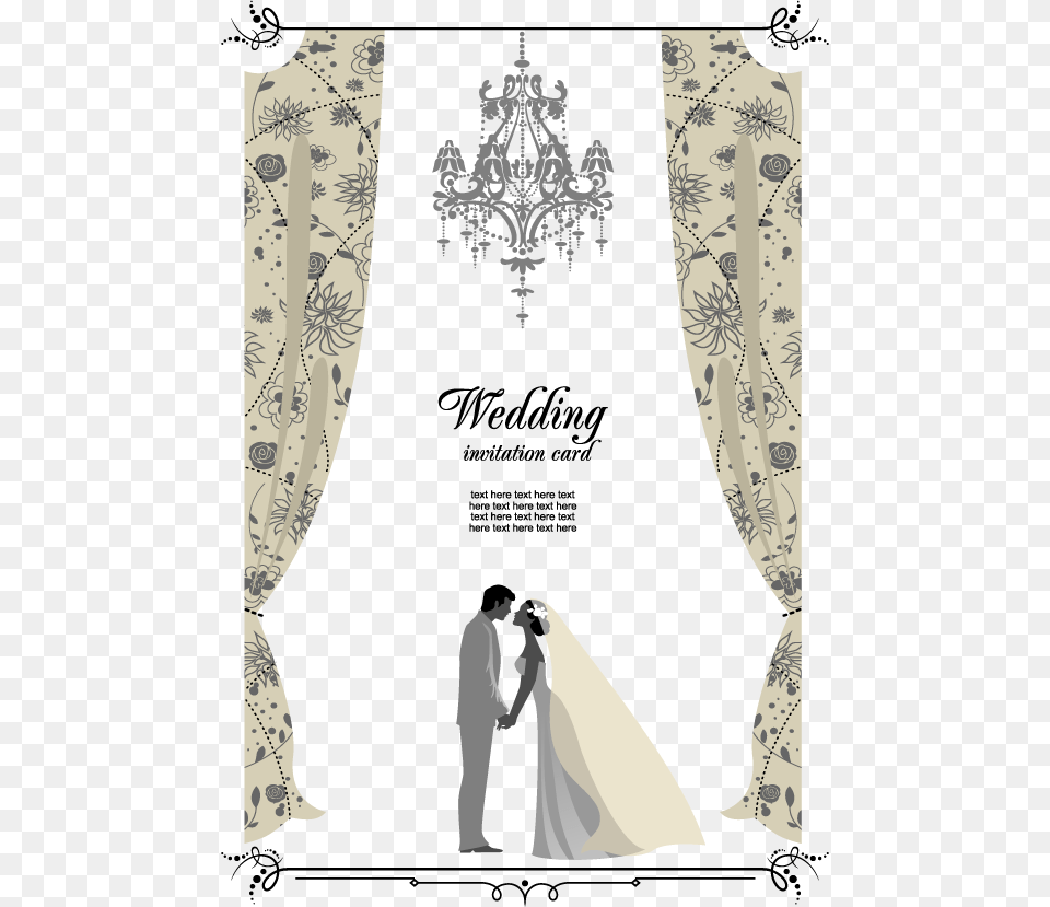 Transparent Wedding Clipart For Invitations Vector Wedding Invitation Card, Chandelier, Clothing, Dress, Lamp Png