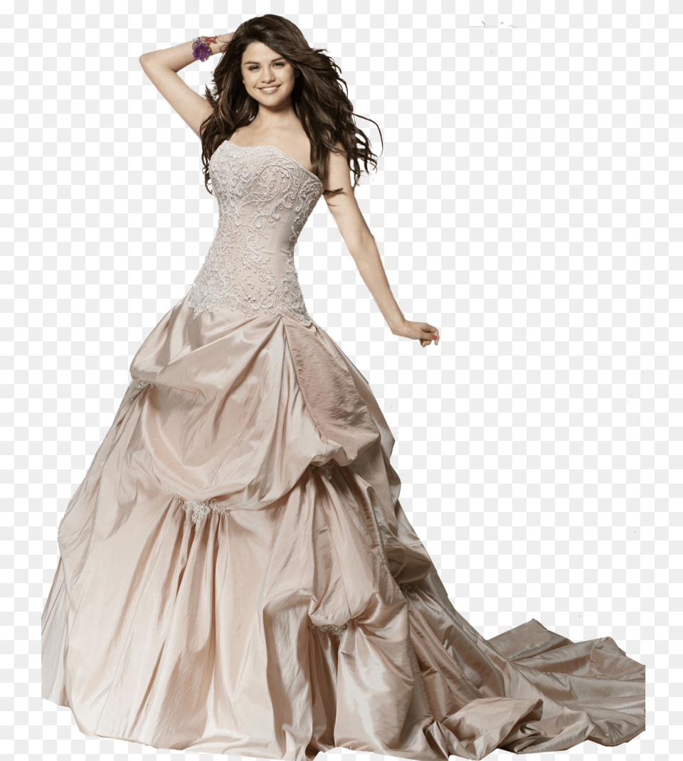 Transparent Wedding Dress Clipart Selena Gomez Wedding Dress, Gown, Formal Wear, Fashion, Evening Dress Free Png Download