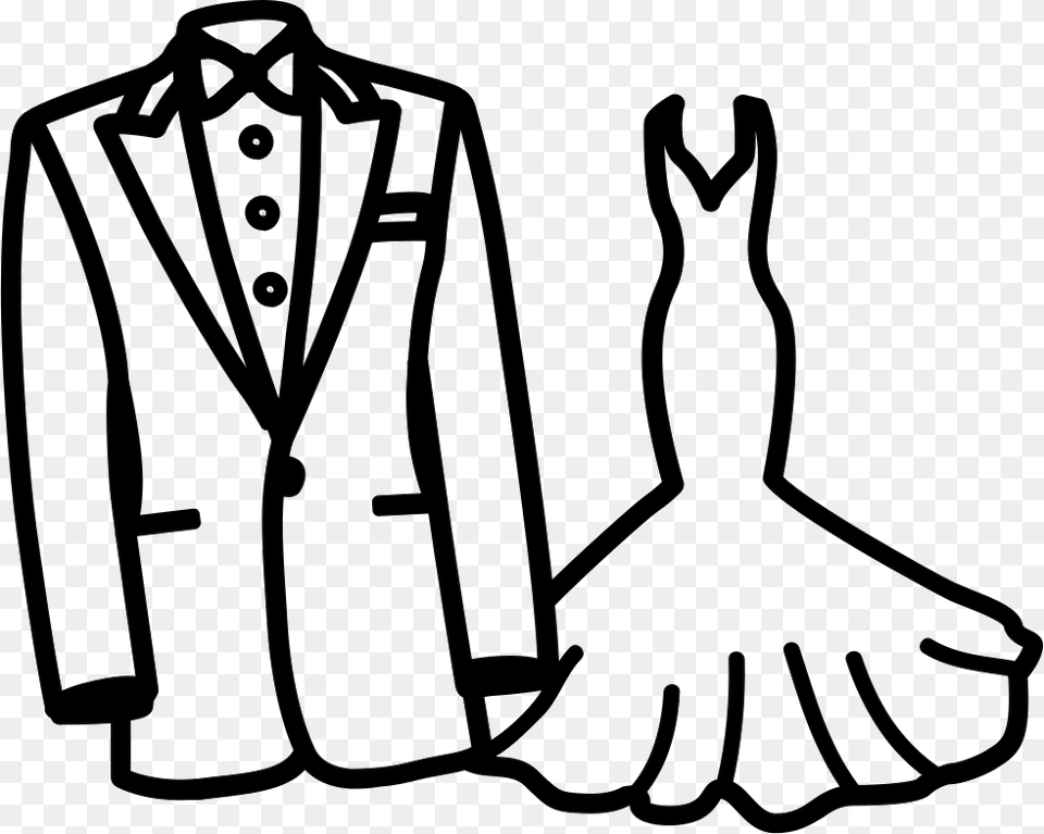 Transparent Wedding Dress Clipart Wedding Line Icon, Tuxedo, Clothing, Formal Wear, Suit Png