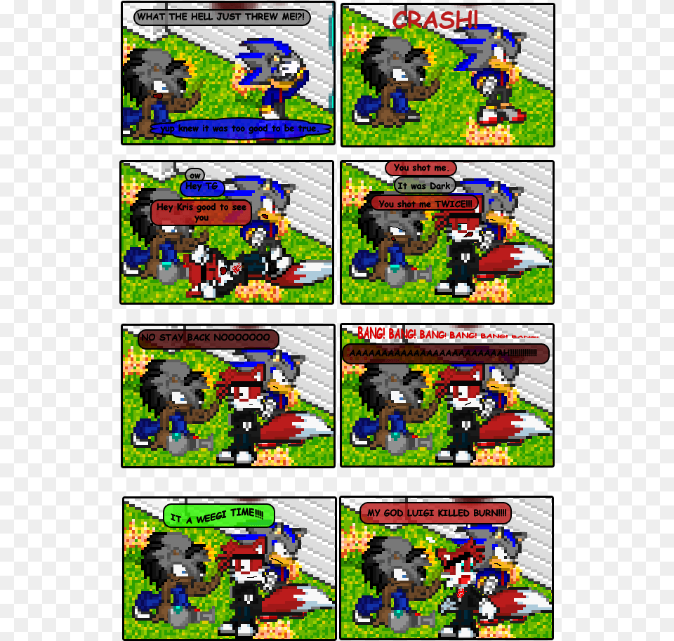 Transparent Weegee Luigi Sonic Tg Comic, Book, Comics, Publication, Boy Free Png Download