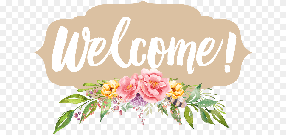 Transparent Welcome Flower Welcome Floral Clipart, Art, Floral Design, Graphics, Pattern Free Png Download
