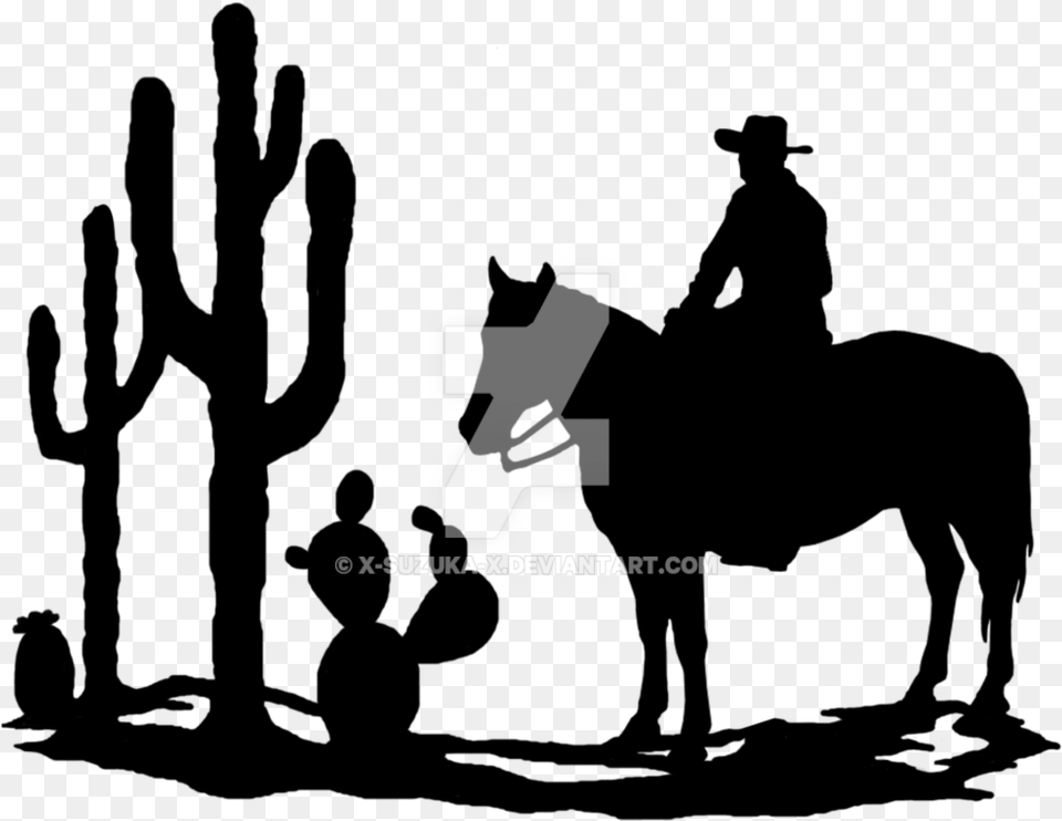 Transparent Western Horse Clipart Western Cowboy Cowboy On Horseback Silhouette, Logo, Text, Symbol Png