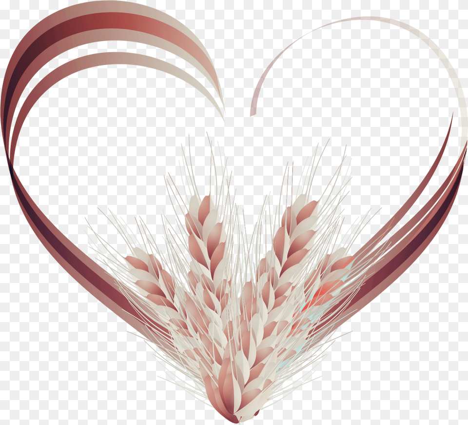 Transparent Wheat Stalk Clipart Love Transparent Background Heart Vector, Art, Graphics, Flower, Pattern Png