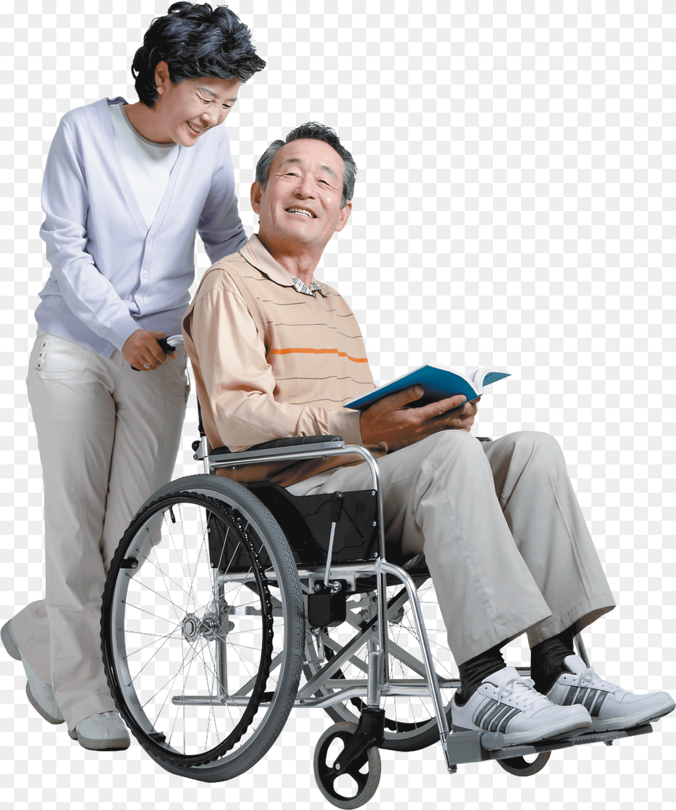 Transparent Wheelchair Old People Wheelchair, Adult, Person, Man, Male Png