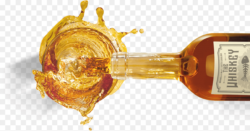 Transparent Whiskey Glass Liquor Pouring From Bottle, Alcohol, Beverage, Beer, Whisky Free Png Download