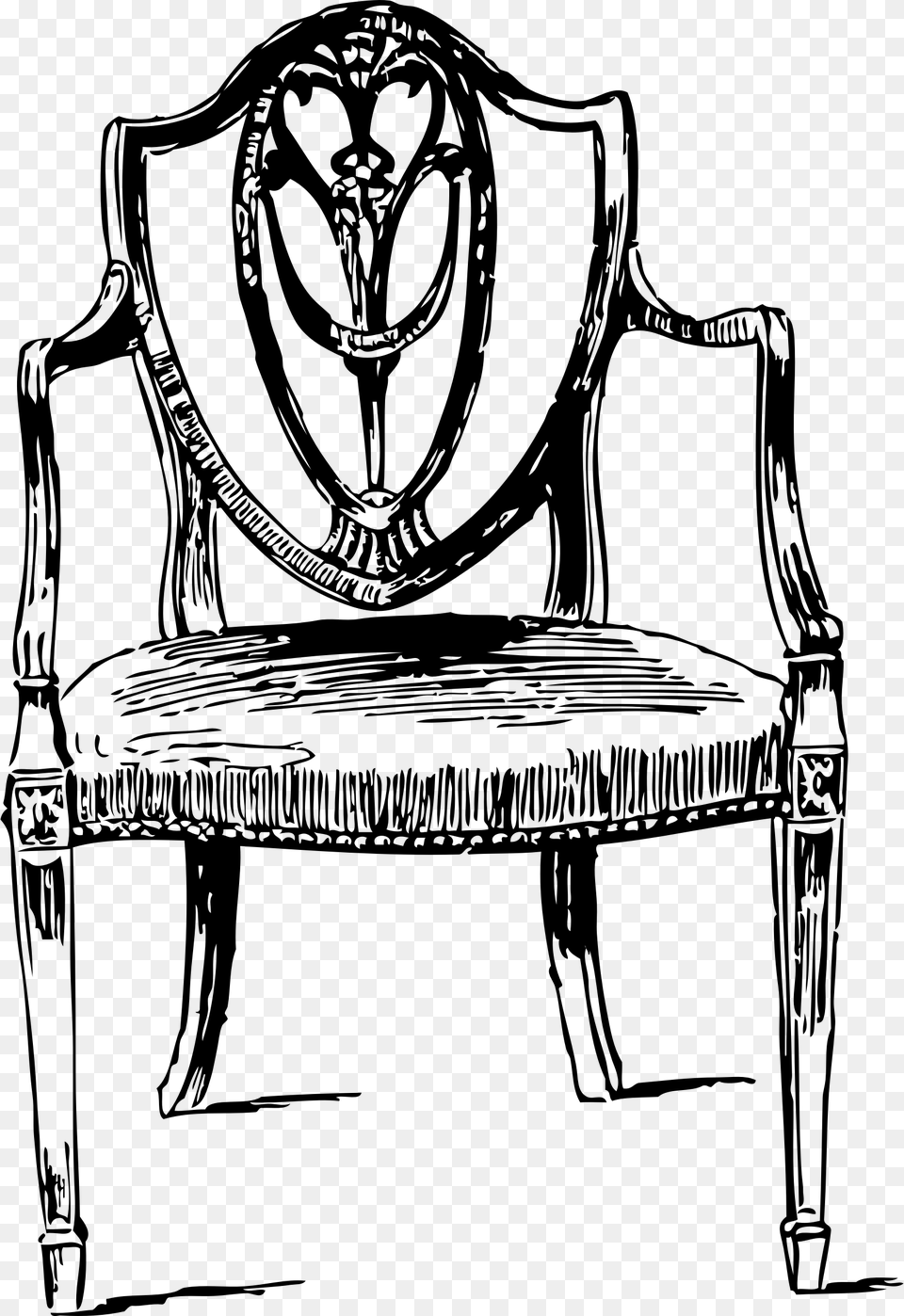 Transparent White Chair Old Chair Drawing, Gray Png