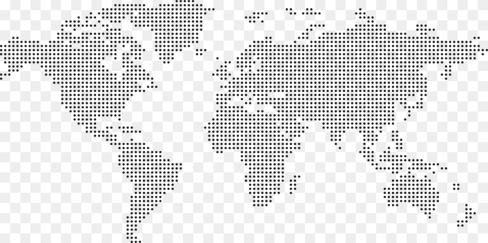 Transparent White Dots World Map Dotted, Pattern Png Image