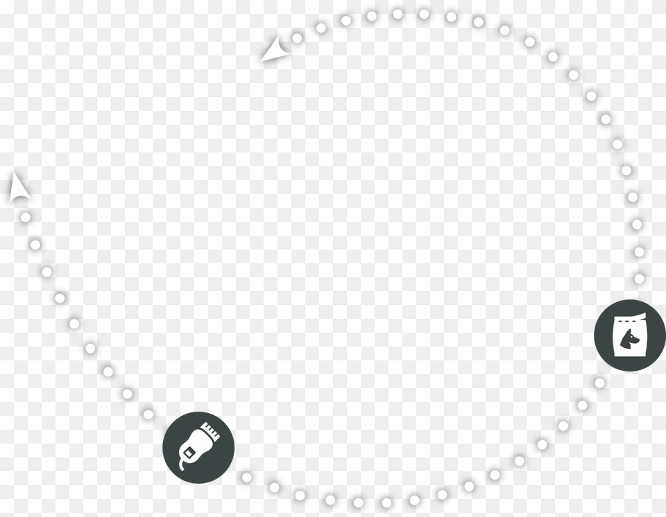 Transparent White Dotted Line Circle, Accessories, Jewelry, Necklace Png