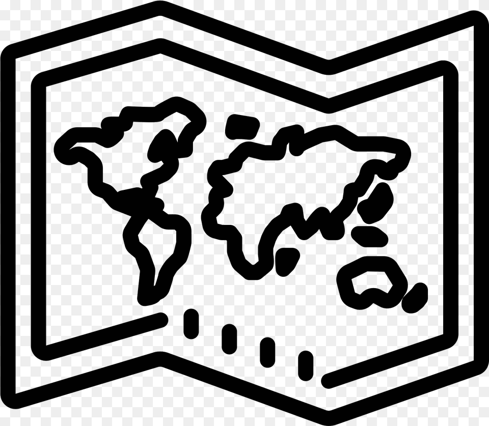 White Dotted Line Map Editing Icon, Gray Free Transparent Png