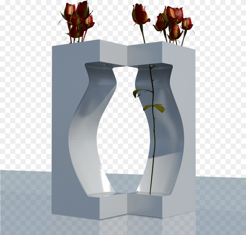 White Flower Vase Garden Roses, Rose, Pottery, Potted Plant, Plant Free Transparent Png