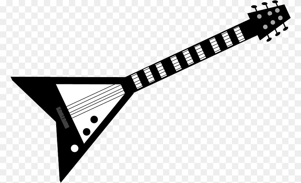 White Guitar Black And White Electric Guitar Clipart, Musical Instrument, Lute, Electric Guitar Free Transparent Png