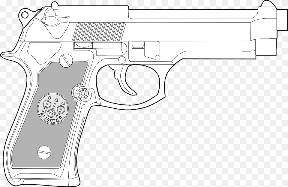 Transparent White Gun, Firearm, Handgun, Weapon Free Png